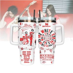 Stanley x The White Stripes Red and White Army Tumbler