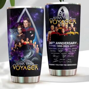 Star Trek Voyager 30th Anniversary Cast & Signatures Tumbler