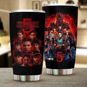 Stranger Things Season 5 Vecna and Cast Insulated Tumbler