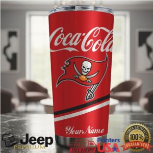 Tampa Bay Buccaneers NFL Team Mix Coca Red Tumbler Custom Name