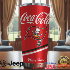 Tampa Bay Buccaneers NFL Team Mix Coca Red Tumbler Custom Name