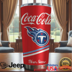 Tennessee Titans NFL Team Mix Coca Red Tumbler Custom Name