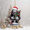New York Jets Garrett Wilson Grinch Christmas Ornament New York Jets Garrett Wilson Grinch Christmas Ornament