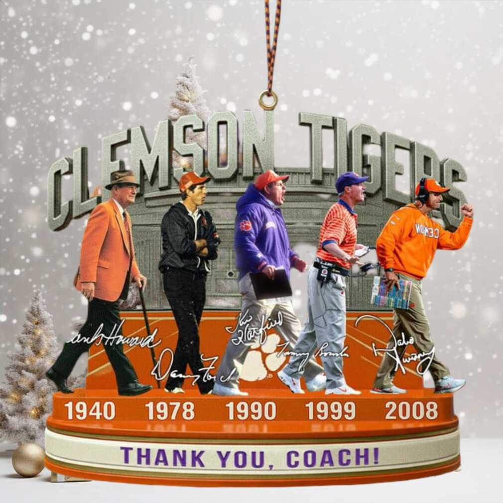 Thank You, Coach! Clemson Tigers Abbey Road Historic Coaches Ornament Thank You, Coach! Clemson Tigers Abbey Road Historic Coaches Ornament
