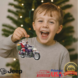 The Bridge Collection Santa Motorcycle Chopper Ornament