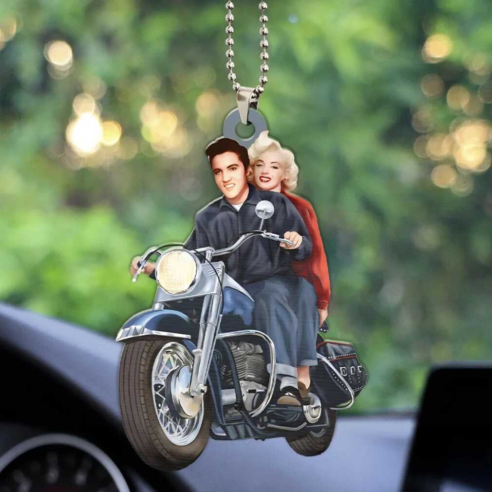 The King & The Bombshell Ride Together Ornament The King & The Bombshell Ride Together Ornament