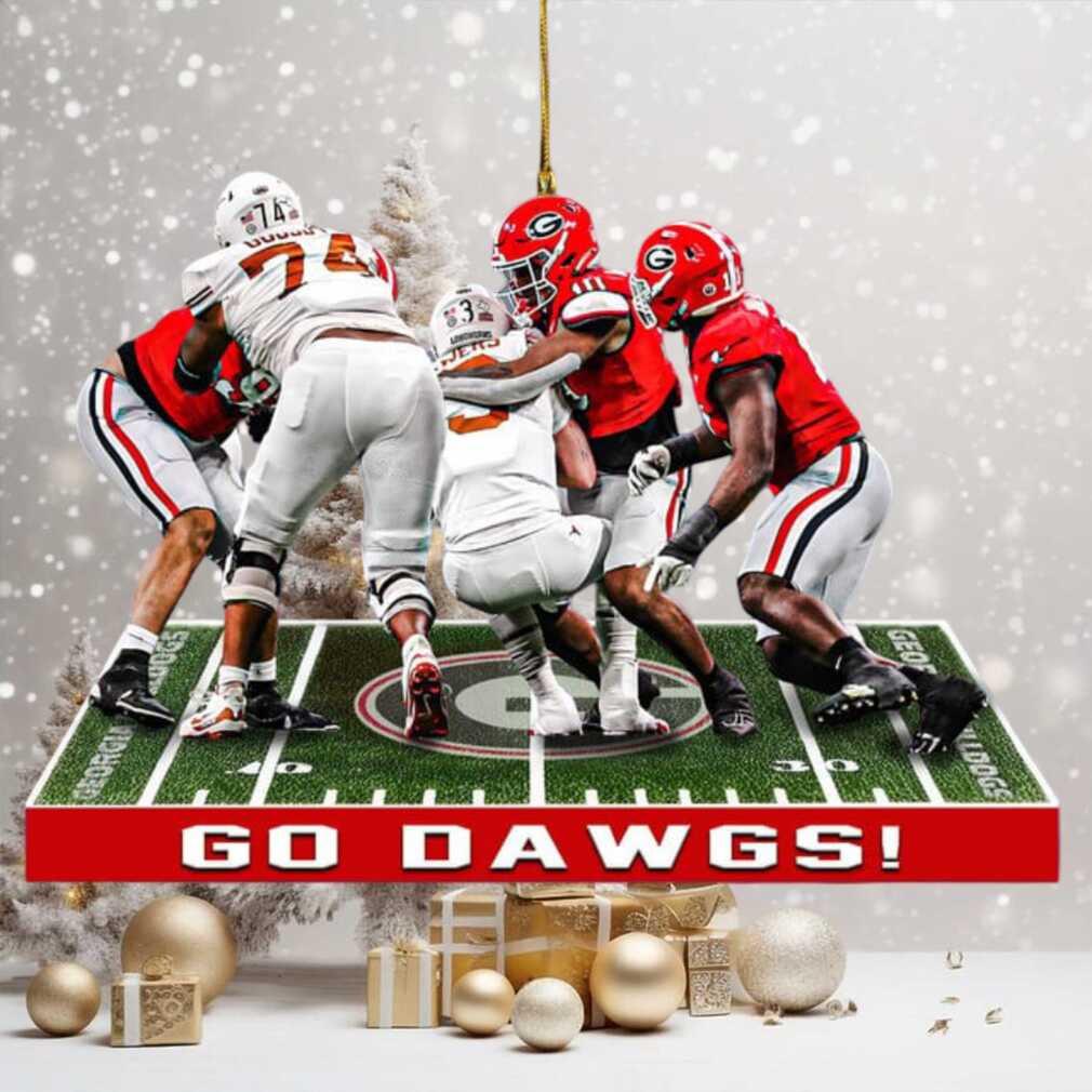 UGA Football Players Go Dawgs Holiday Keepsake Ornament UGA Football Players Go Dawgs Holiday Keepsake Ornament