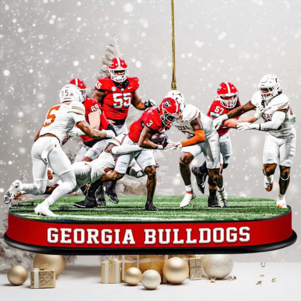 University of Georgia Bulldogs Personalized Football Scene Ornament University of Georgia Bulldogs Personalized Football Scene Ornament