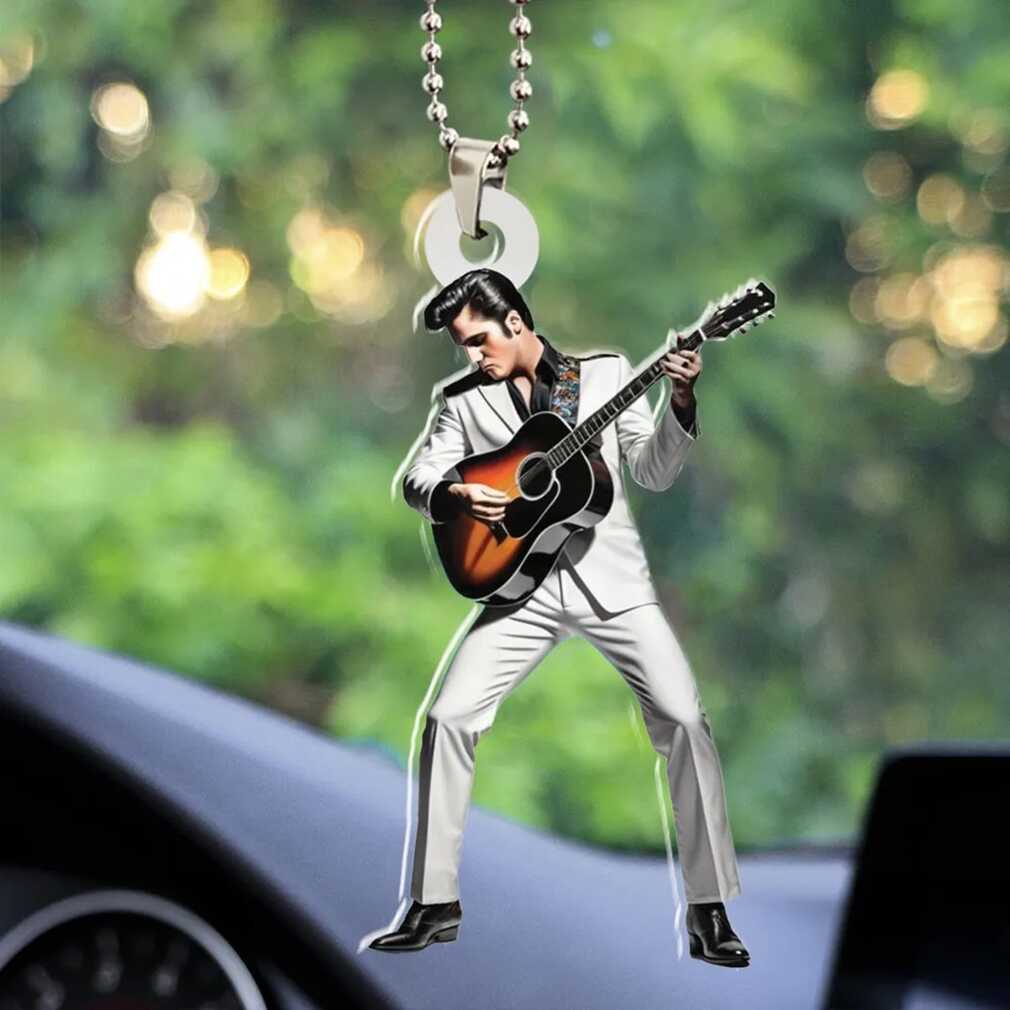 Vintage Style Elvis Presley White Jumpsuit Car Accessory Ornament Vintage Style Elvis Presley White Jumpsuit Car Accessory Ornament