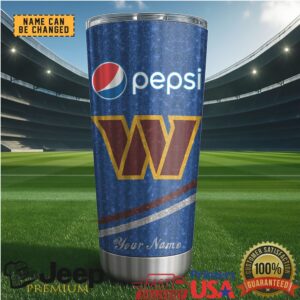 Washington Commanders Mix Pepsi Blue Tumbler Custom Name