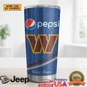 Washington Commanders Mix Pepsi Blue Tumbler Custom Name
