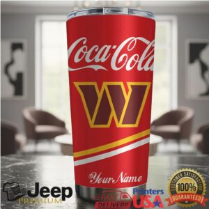 Washington Commanders NFL Team Mix Coca Red Tumbler Custom Name