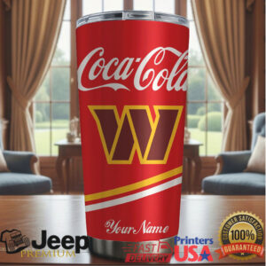 Washington Commanders NFL Team Mix Coca Red Tumbler Custom Name