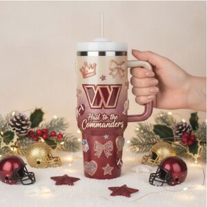 Washington Commanders Rose Bronze Queen Tumbler