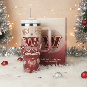 Washington Commanders Rose Bronze Queen Tumbler