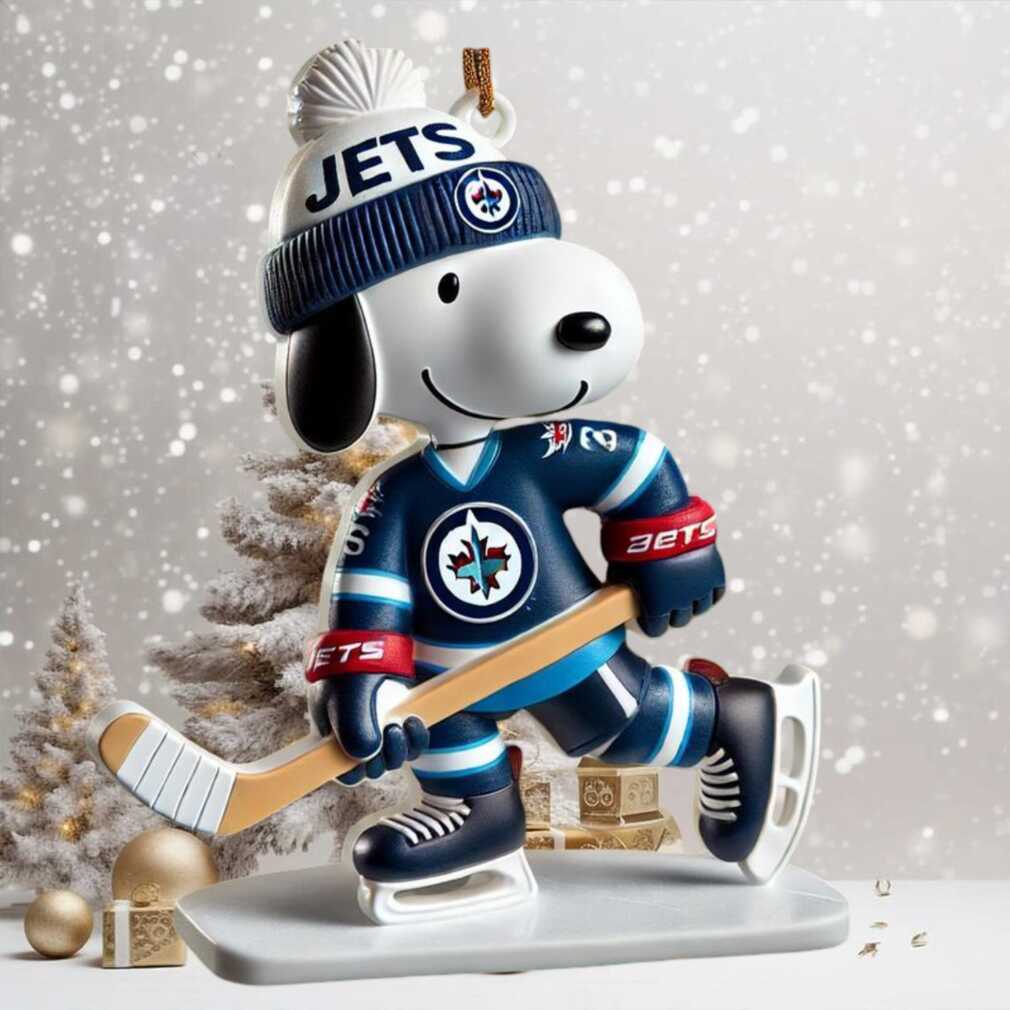 Winnipeg Jets Snoopy NHL Hockey Player Christmas Ornament Winnipeg Jets Snoopy NHL Hockey Player Christmas Ornament
