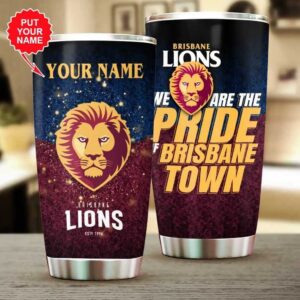 ersonalized Brisbane Lions Travel Tumbler
