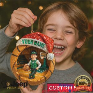 personalized basketball Christmas ornament