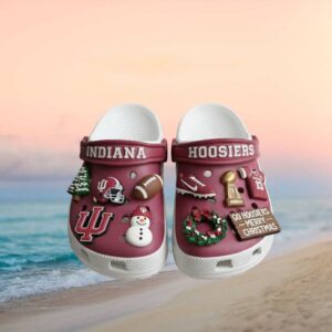 NCAA Indiana Hoosiers Classic Crocs with Jibbitz Charms