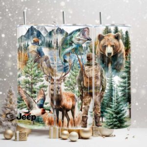 Mountain, Bear, Deer 20oz Skinny Tumbler