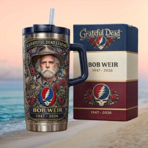A Grateful Dead Legend Bob Weir Portrait 1947 2026 Memorial Edition 40oz Tumbler