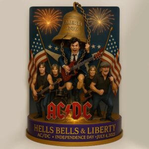 ACDC Hells Bells & Liberty Independence Day Desktop Ornament