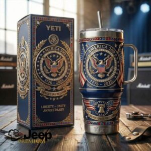 America 250th Anniversary (1776 2026) “Forged in Freedom” Patriotic Tumbler