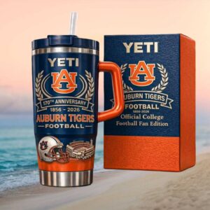 Auburn Tigers 170th Anniversary 1856 2026 Official College Football Fan 40oz Tumbler