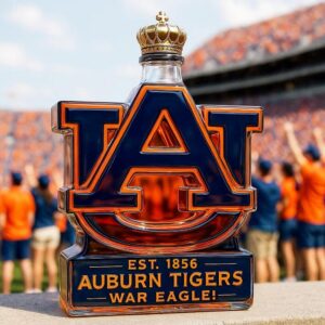 Auburn Tigers War Eagle Logo Glass Desktop Ornament
