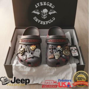 Avenged Sevenfold Deathbat Classic Clogs