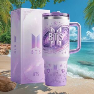 BTS Army Forever “Love Yourself” Galaxy Edition Lavender 40oz Insulated Tumbler