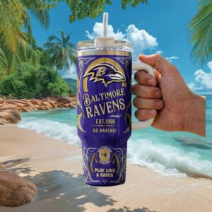 Baltimore Ravens Est. 1996 Play Like A Raven 40oz Quencher Tumbler