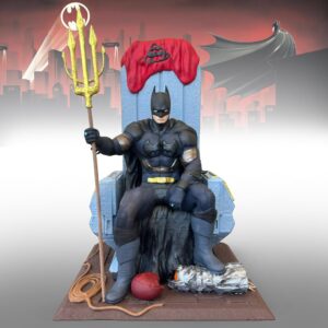 Batman Trident Throne Diorama Statue Collector's Desktop Ornament