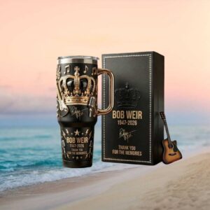 Bob Weir Signature Crown Series 1947 2026 Luxury Black & Gold 40oz Tumbler