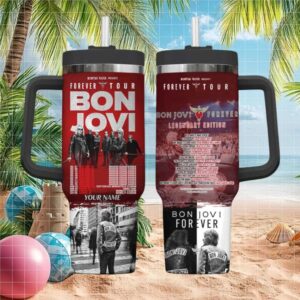 Bon Jovi “Forever Tour” Legendary Edition Commemorative 40oz Handle Tumbler