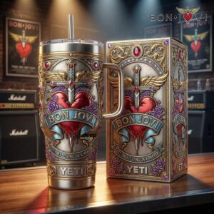 Bon Jovi “Living on a Prayer” 40oz Yeti Style Tumbler Anniversary Edition