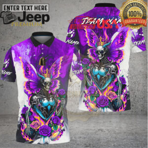 Bowling Royal Butterfly Skull Queen Art Multi Options Personalized Name, Team Name Unisex 3D Shirt