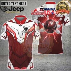 Bowling Shirt Electric Bowling Ball Lightning Strike Design Multicolor Options Personalized Name, Team Name 3D Shirt