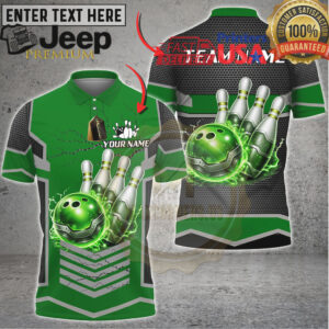 Bowling Shirt Futuristic Bowling Ball Energy Pin Impact Design Multicolor Options Personalized Name, Team Name 3D Shirt