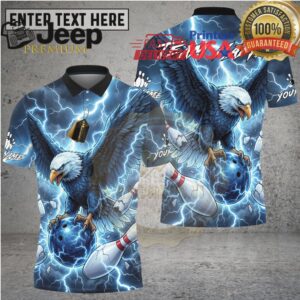 Bowling Shirt Majestic Eagle Lightning Bowling Ball Multioptions Personalized Name, Team Name 3D Shirt Bowling Shirt Majestic Eagle Lightning Bowling Ball Multioptions Personalized Name, Team Name 3D Shirt