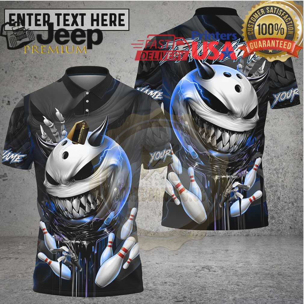 Bowling Shirt Menacing Bowling Ball Face Green Horror Theme Multioptions Personalized Name, Team Name 3D Shirt Bowling Shirt Menacing Bowling Ball Face Green Horror Theme Multioptions Personalized Name, Team Name 3D Shirt