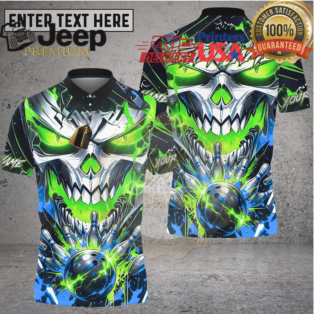 Bowling Shirt Neon Skull Green Purple Energy Explosion Multioptions Personalized Name, Team Name 3D Shirt Bowling Shirt Neon Skull Green Purple Energy Explosion Multioptions Personalized Name, Team Name 3D Shirt