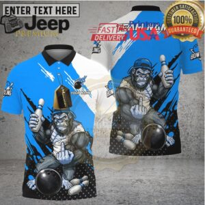 Bowling Shirt Savage Gorilla Street Style Strike Multicolor Options Personalized Name, Team Name 3D Shirt