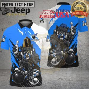 Bowling Shirt Wild Boar Power Strike Graphic Multicolor Options Personalized Name, Team Name 3D Shirt