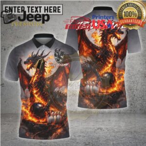 Bowling Shirt – Flaming Dragon Power Bowling Strike Design – Multioptions Personalized Name, Team Name 3D Shirt Bowling Shirt – Flaming Dragon Power Bowling Strike Design – Multioptions Personalized Name, Team Name 3D Shirt