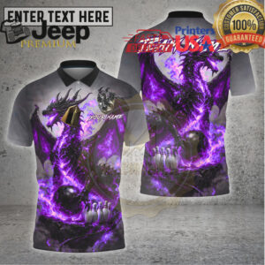 Bowling Shirt – Flaming Dragon Power Bowling Strike Design – Multioptions Personalized Name, Team Name 3D Shirt