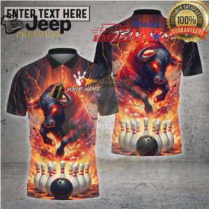 Bowling Shirts Flaming Bull Fire Explosion Theme Multi Options Personalized Name, Team Name 3D Shirt Bowling Shirts Flaming Bull Fire Explosion Theme Multi Options Personalized Name, Team Name 3D Shirt