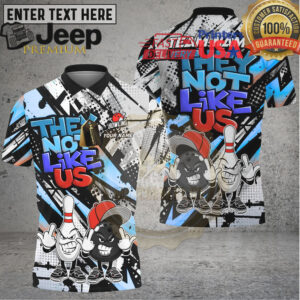 Bowling Street Art “They Not Like Us” Cartoon Multicolor Options Personalized Name, Team Name 3D Shirt