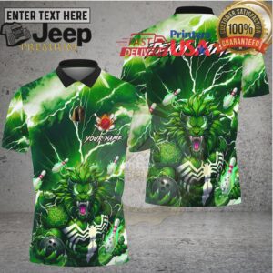 Bowling Thunder Blue Wolf Beast Multi Options Personalized Name, Team Name Unisex 3D Shirt