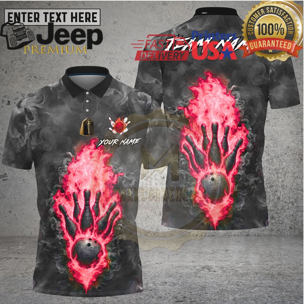 Bowling Toxic Flame Dark Smoke Multi Options Personalized Name, Team Name Unisex 3D Shirt Bowling Toxic Flame Dark Smoke Multi Options Personalized Name, Team Name Unisex 3D Shirt